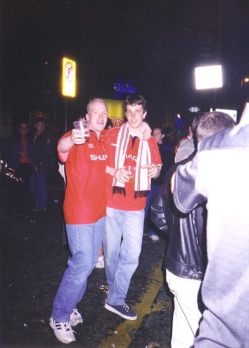 Photos of Tim as an adult - in Manchester for MUFC treble 1999